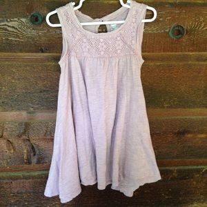 Purple Old Navy tunic sleeveless shirt lace detail